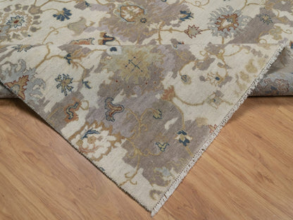 Oushak Oushak hand-knotted wool rug in Ivory, 7'10" x 10'1" — SKU O092363 (view 6)