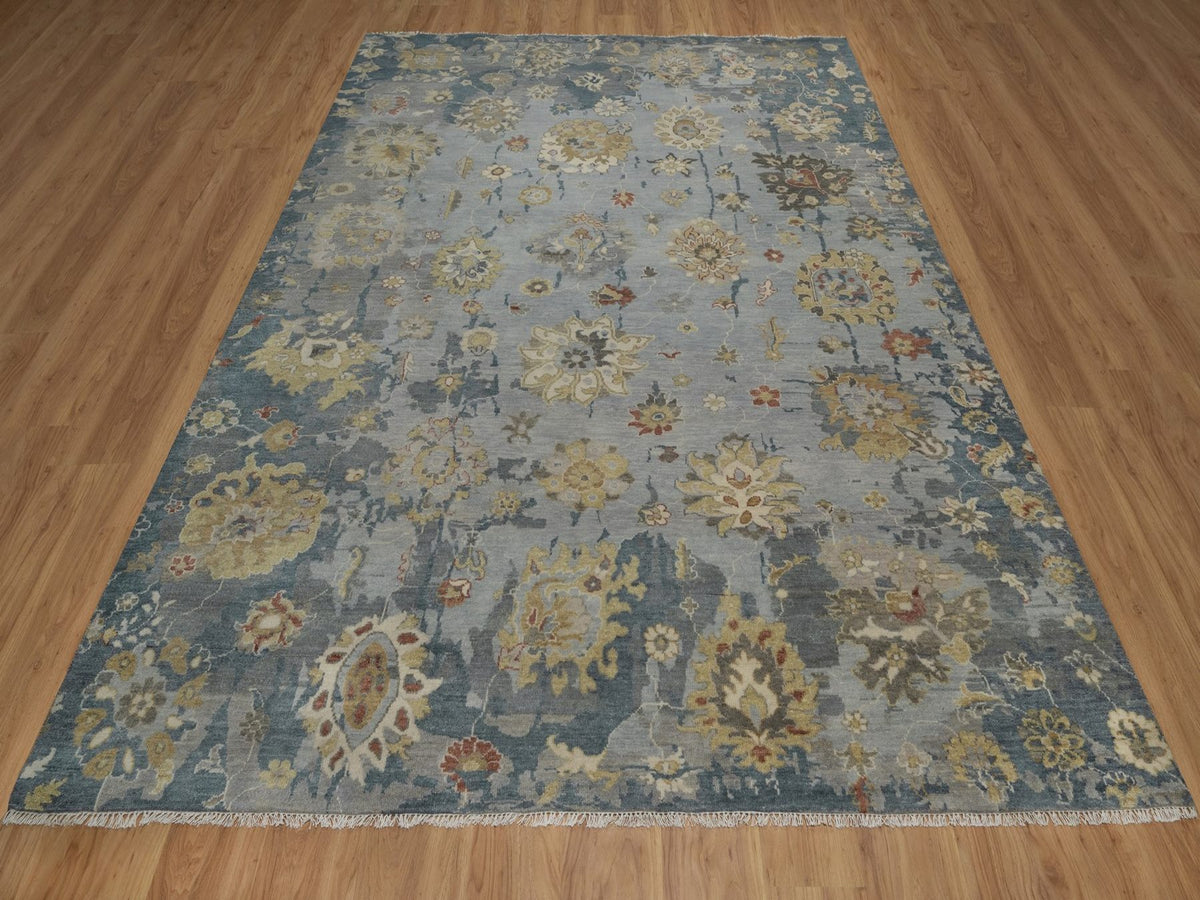 Oushak Oushak hand-knotted wool rug in Gray, 7'11" x 10'2" — SKU O092364 (view 2)