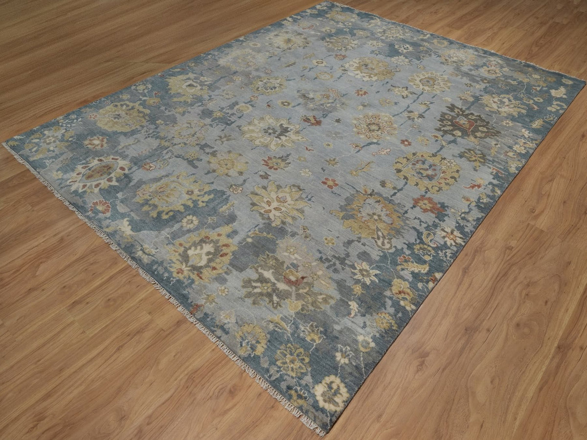 Oushak Oushak hand-knotted wool rug in Gray, 7'11" x 10'2" — SKU O092364 (view 3)