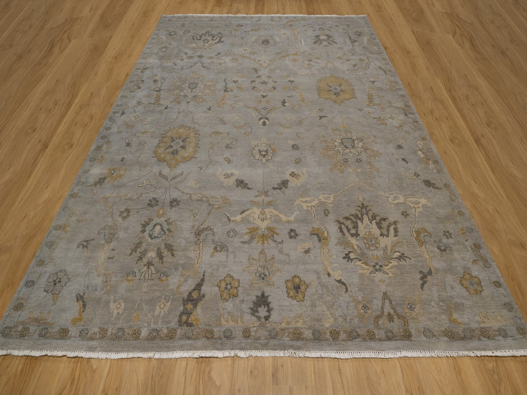 Oushak Oushak hand-knotted wool rug in Gray, 8'10" x 11'10" — SKU O092365 (view 2)