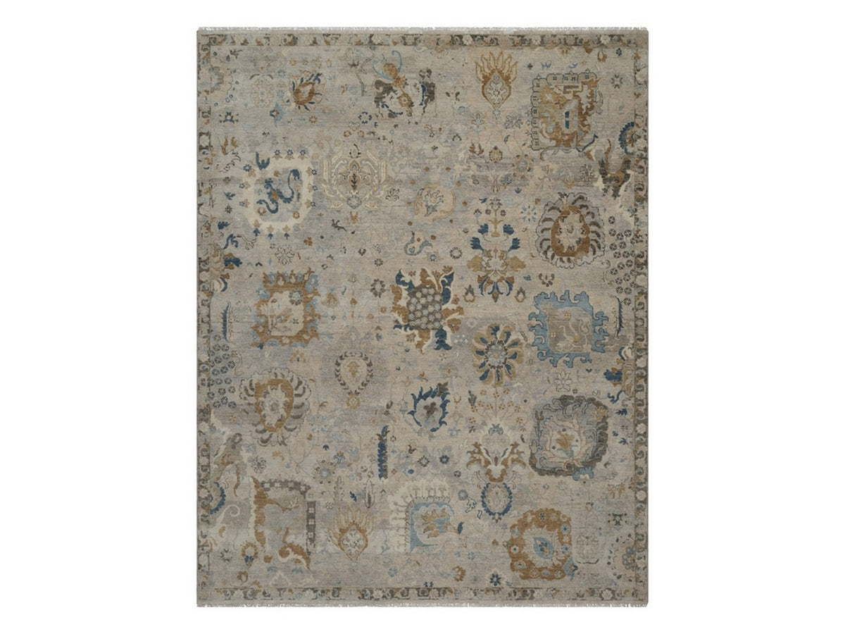 Oushak Oushak hand-knotted wool rug in Ivory, 7'11" x 10' — SKU O092366