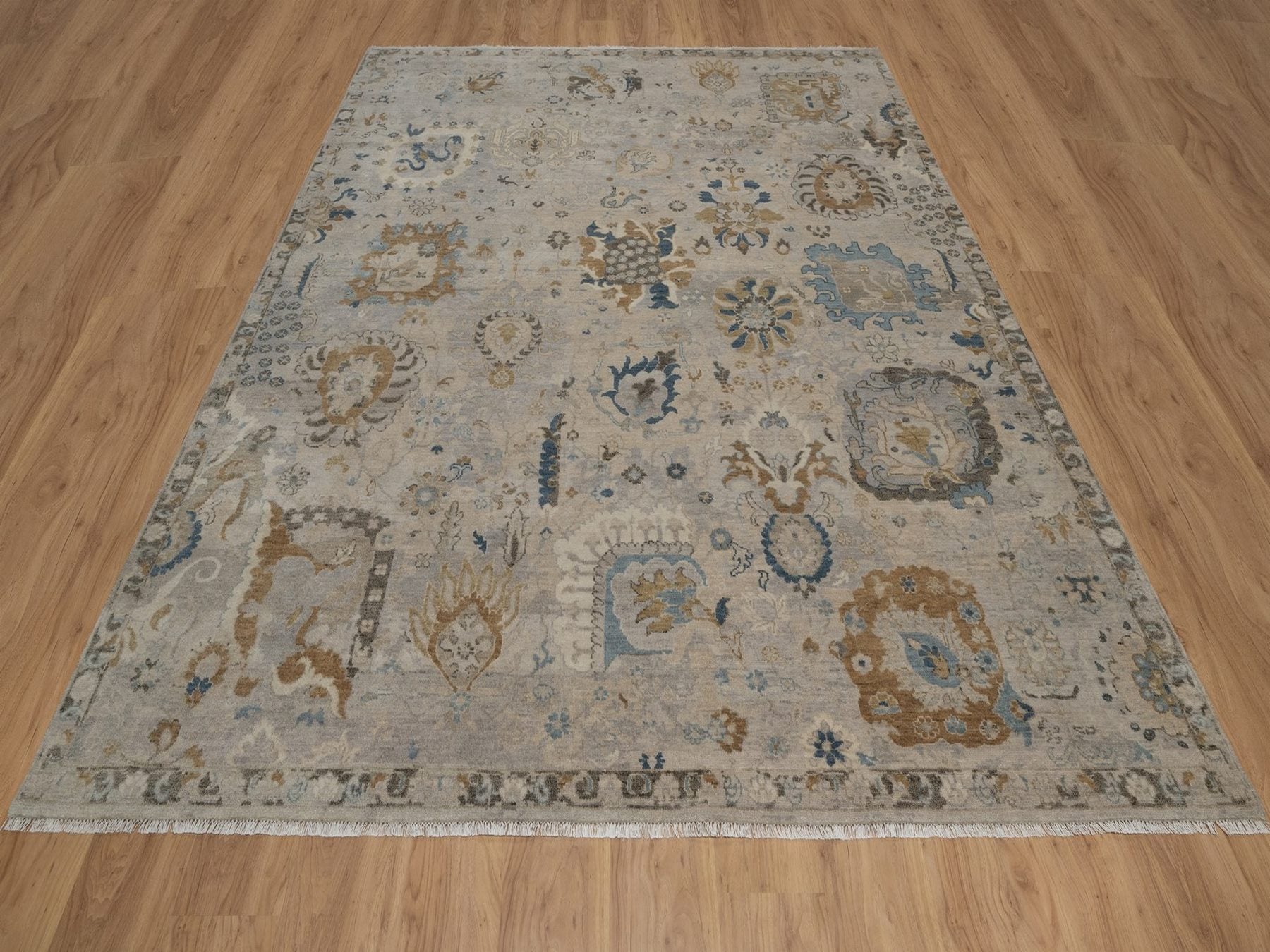 Oushak Oushak hand-knotted wool rug in Ivory, 7'11" x 10' — SKU O092366 (view 2)