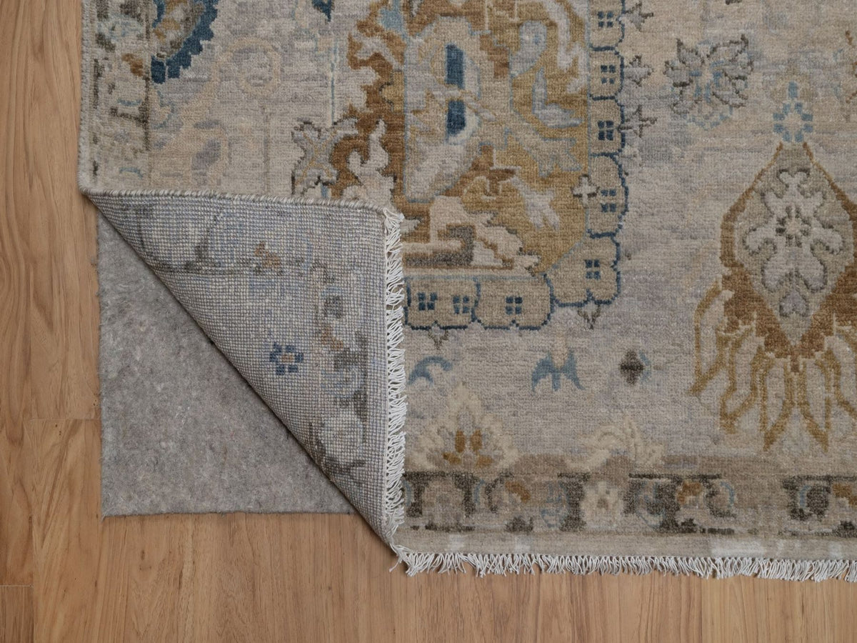 Oushak Oushak hand-knotted wool rug in Ivory, 7'11" x 10' — SKU O092366 (view 4)