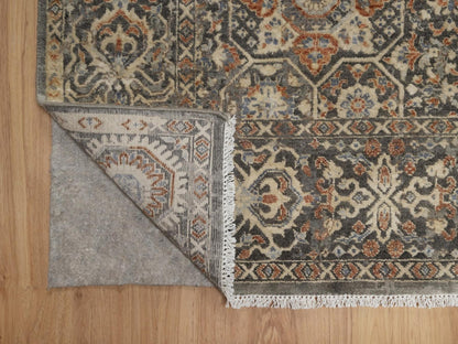 Mamluk Modern / Contemporary hand-knotted wool rug in Gray, 7'11" x 9'10" — SKU O092368 (view 4)