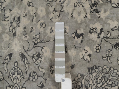 Kashan Transitional hand-knotted wool rug in Gray, 8' x 10'1" — SKU O092370 (view 7)