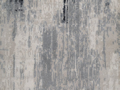 Modern / Contemporary hand-knotted wool/silk runner in Gray, 2'6" x 11'10" — SKU O092381 (view 5)