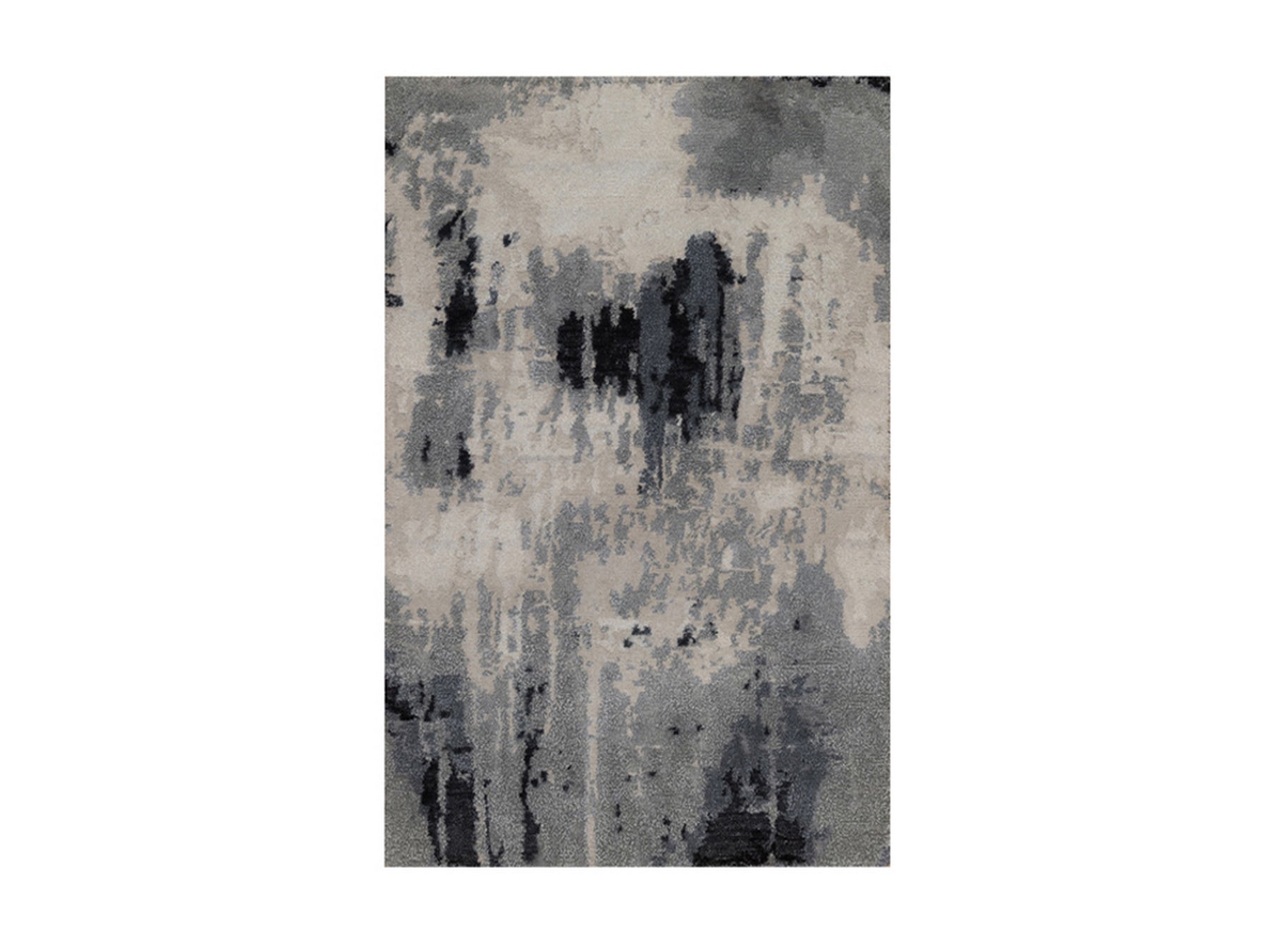 Ivory 2'0" x 3'0" Modern and Contemporary Hand knotted Wool/Silk Rug - Sku: O092382