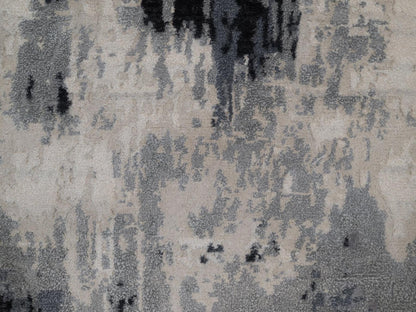 Ivory 2'0" x 3'0" Modern and Contemporary Hand knotted Wool/Silk Rug - Sku: O092382