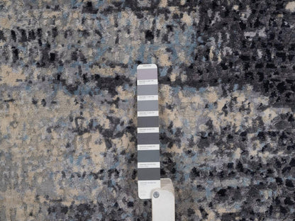 Grey 3'0" x 4'11" Modern and Contemporary Hand knotted Wool/Silk Rug - Sku: O092383