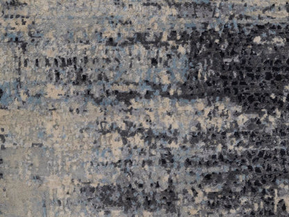 Grey 3'0" x 4'11" Modern and Contemporary Hand knotted Wool/Silk Rug - Sku: O092383