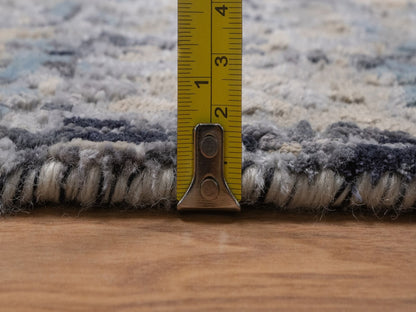 Grey 3'0" x 4'11" Modern and Contemporary Hand knotted Wool/Silk Rug - Sku: O092383