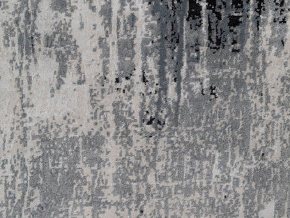 Modern / Contemporary hand-knotted wool/silk rug in Ivory, 8'1" x 10'1" — SKU O092387 (view 8)