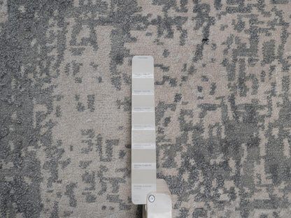 Ivory 9'0" x 12'0" Modern and Contemporary Hand knotted Wool/Silk Rug - Sku: O092388