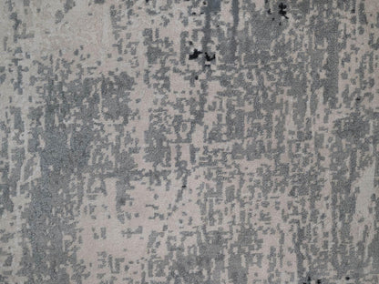 Ivory 9'0" x 12'0" Modern and Contemporary Hand knotted Wool/Silk Rug - Sku: O092388