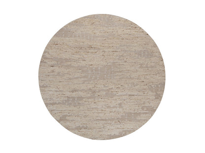 Modern / Contemporary hand-knotted wool rug in Ivory, 8' x 8' — SKU O092392