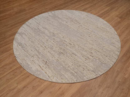 Modern / Contemporary hand-knotted wool rug in Ivory, 8' x 8' — SKU O092392 (view 3)