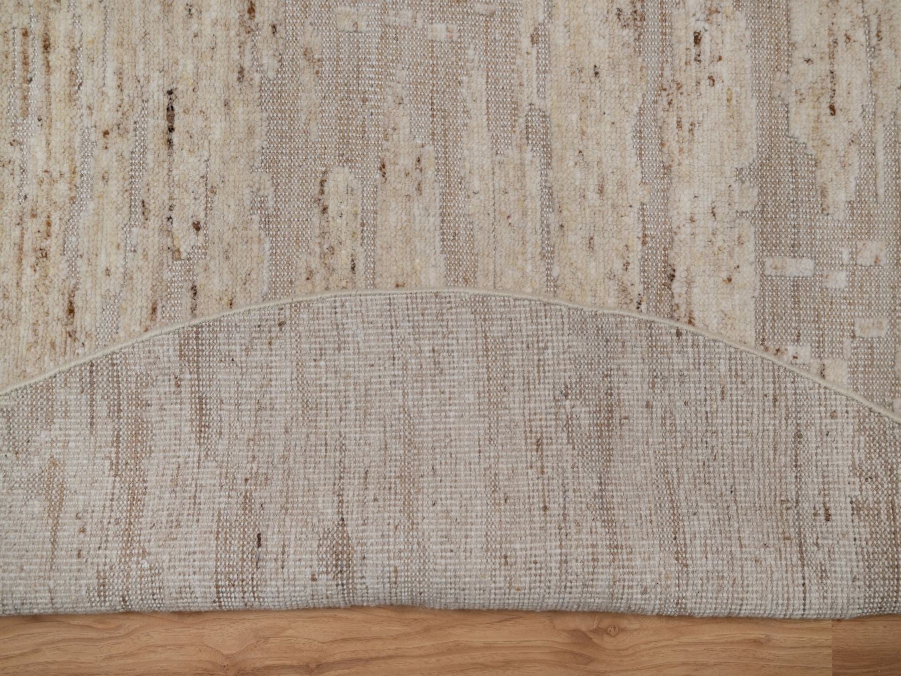 Modern / Contemporary hand-knotted wool rug in Ivory, 8' x 8' — SKU O092392 (view 4)