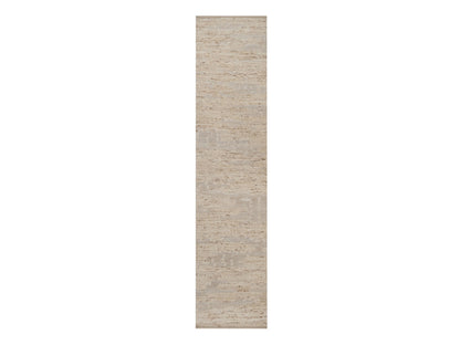 Modern / Contemporary hand-knotted wool runner in Ivory, 2'8" x 12'1" — SKU O092397