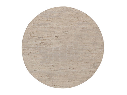 Modern / Contemporary hand-knotted wool rug in Ivory, 4'11" x 4'11" — SKU O092398