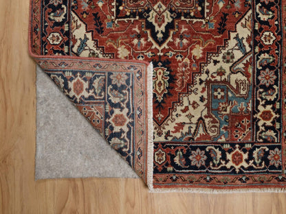 Red 2'6" x 8'1" Heriz Hand knotted Wool Rug - Sku: O092403