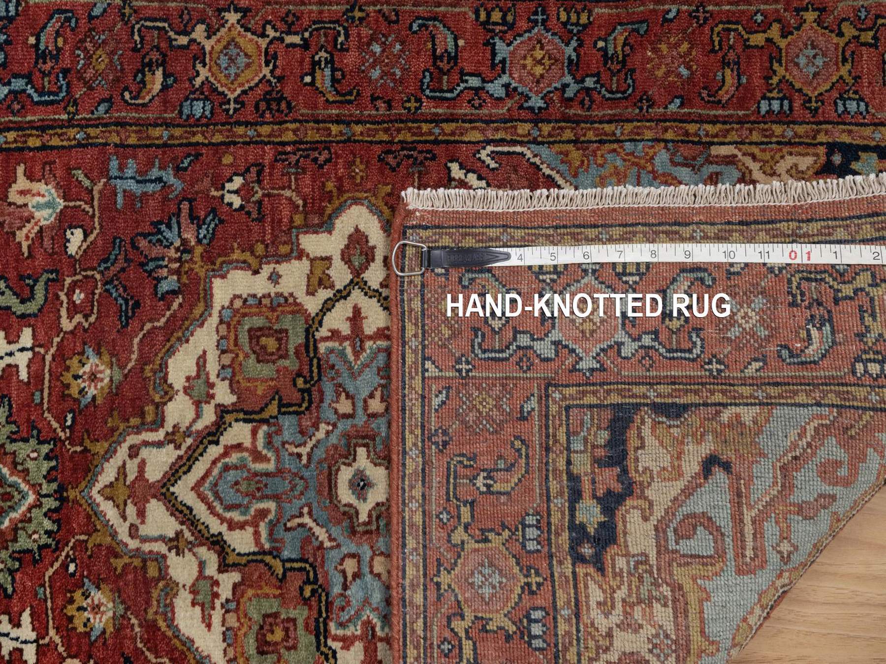 Heriz Heriz hand-knotted wool runner in Red, 2'5" x 11'10" — SKU O092405 (view 8)