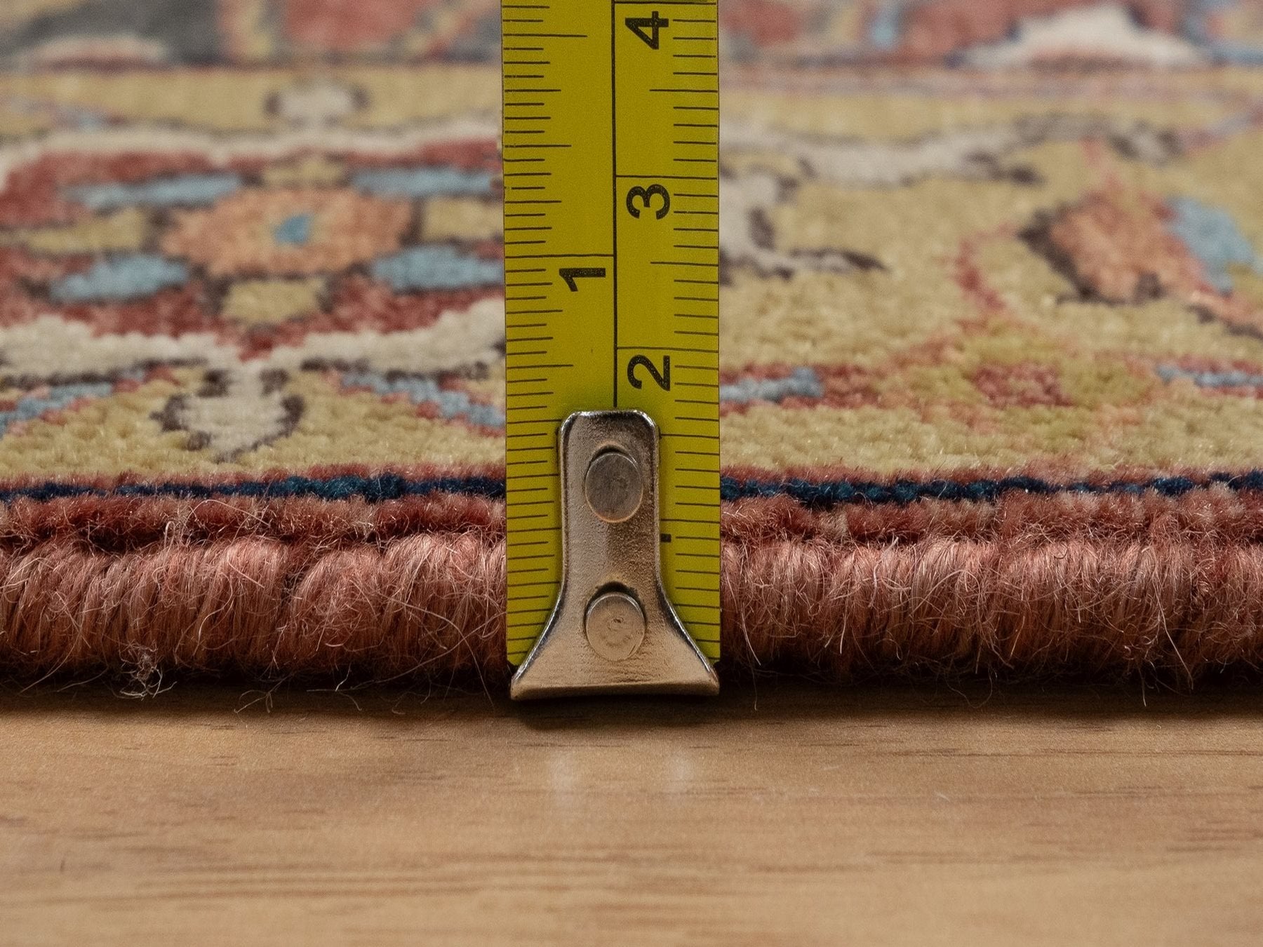 Heriz Heriz hand-knotted wool runner in Red & Gold, 2'8" x 10'1" — SKU O092406 (view 7)