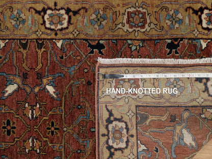 Heriz Heriz hand-knotted wool runner in Red & Gold, 2'8" x 10'1" — SKU O092406 (view 8)