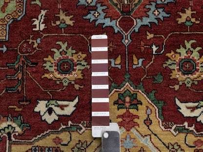 Heriz Heriz hand-knotted wool rug in Red & Ivory, 5' x 7'2" — SKU O092407 (view 4)