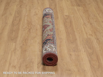 Heriz Heriz hand-knotted wool rug in Red & Ivory, 5' x 7'2" — SKU O092407 (view 6)