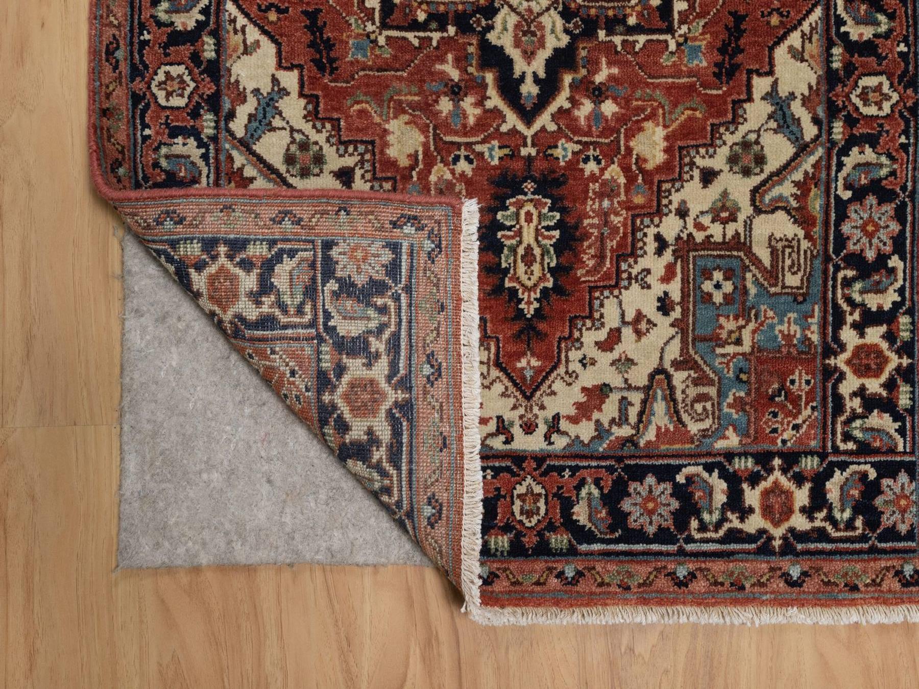 Heriz Heriz hand-knotted wool runner in Red & Midnight Blue, 2'6" x 8'1" — SKU O092413 (view 3)