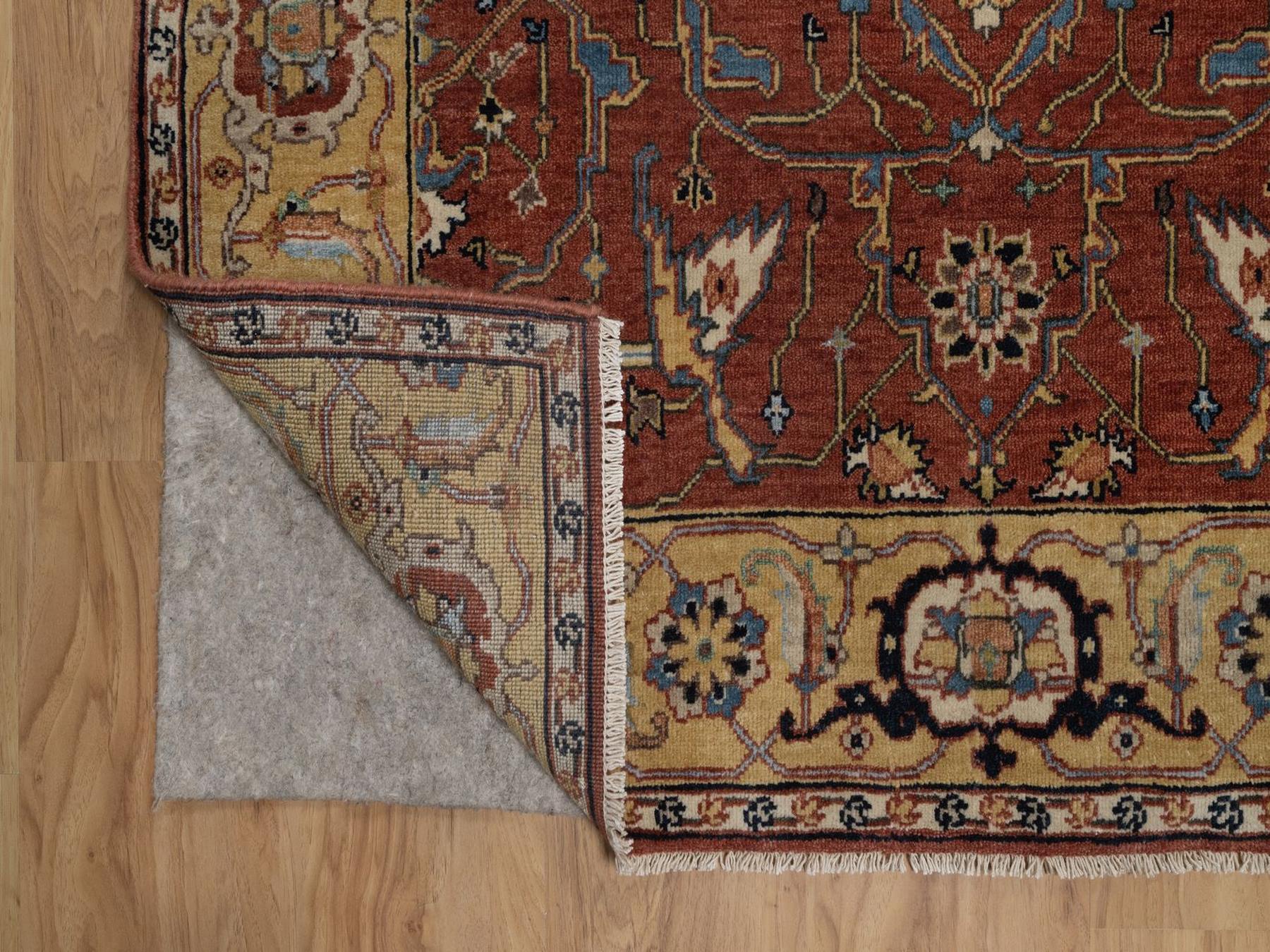 Heriz Heriz hand-knotted wool rug in Red & Gold, 4' x 6' — SKU O092414 (view 3)