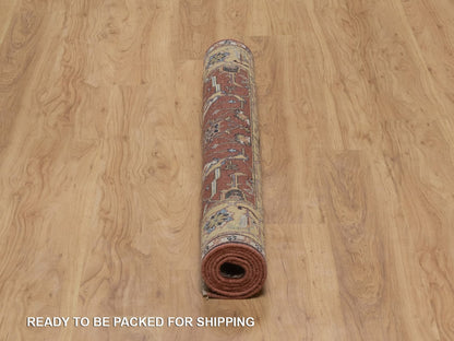 Heriz Heriz hand-knotted wool rug in Red & Gold, 4' x 6' — SKU O092414 (view 6)