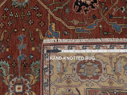 Heriz Heriz hand-knotted wool rug in Red & Gold, 4' x 6' — SKU O092414 (view 8)
