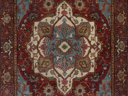 Heriz Heriz hand-knotted wool rug in Red, 4'1" x 6'2" — SKU O092415 (view 5)