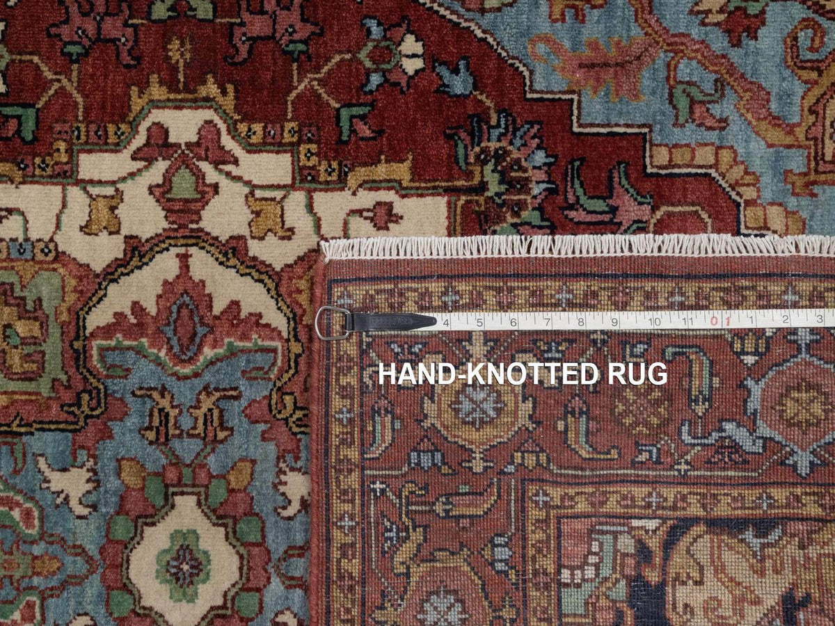 Heriz Heriz hand-knotted wool rug in Red, 4'1" x 6'2" — SKU O092415 (view 8)