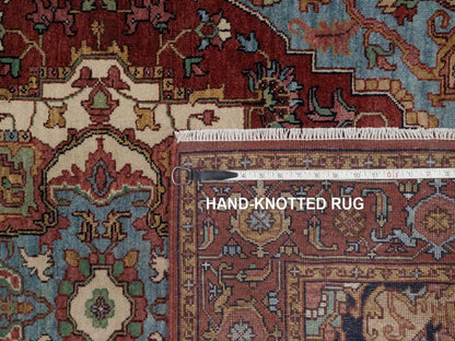 Heriz Heriz hand-knotted wool rug in Red, 4'1" x 6'2" — SKU O092415 (view 8)