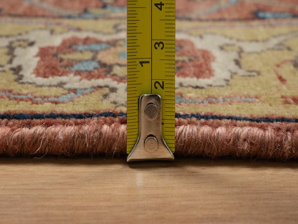 Heriz Heriz hand-knotted wool runner in Red & Gold, 2'7" x 12' — SKU O092417 (view 7)
