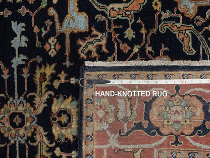 Blue 5'1" x 7'1" Heriz Hand knotted Wool Rug - Sku: O092418