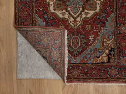 Red 2'7" x 21'7" Heriz Hand knotted Wool Rug - Sku: O092420