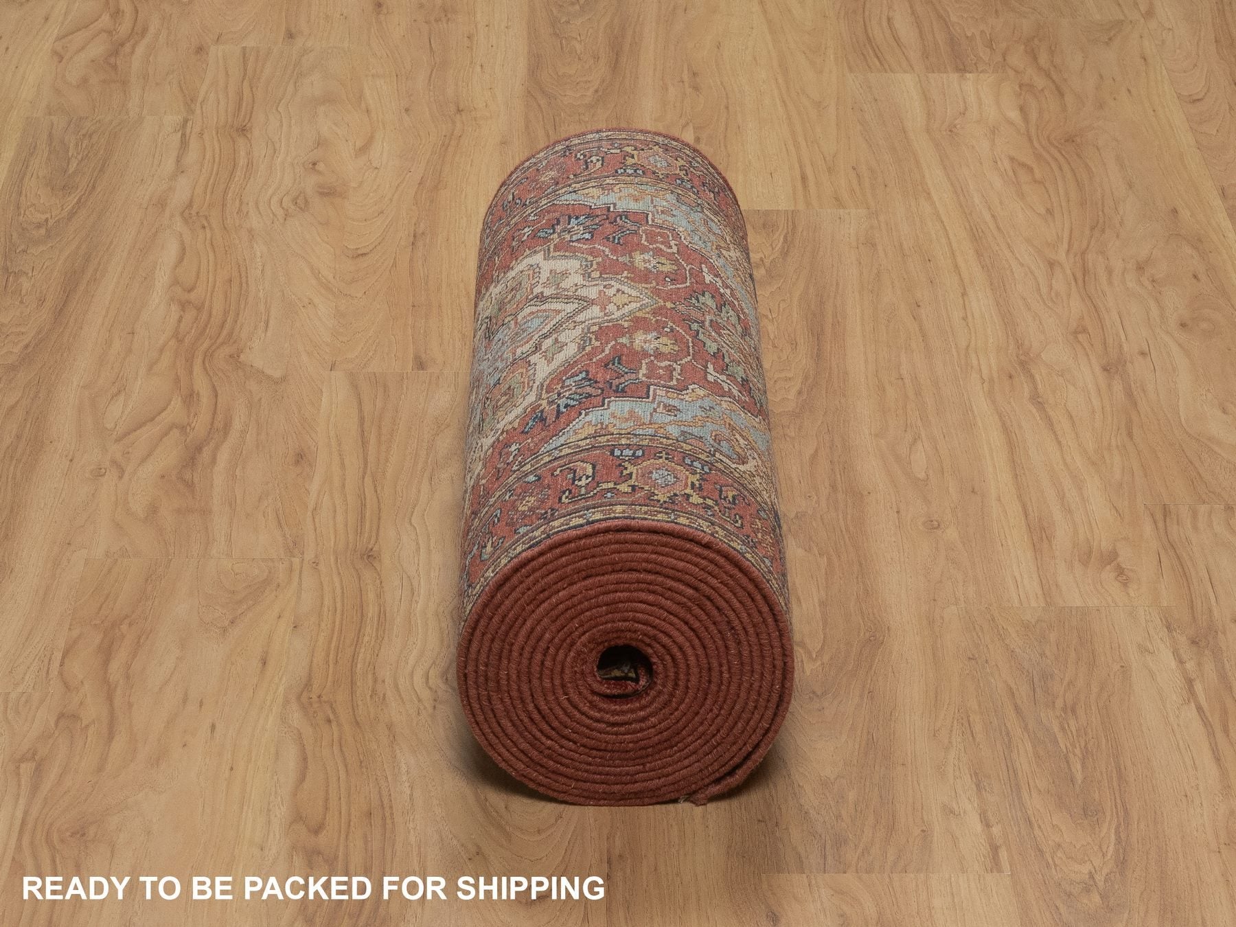 Heriz Heriz hand-knotted wool runner in Red, 2'7" x 21'7" — SKU O092420 (view 6)