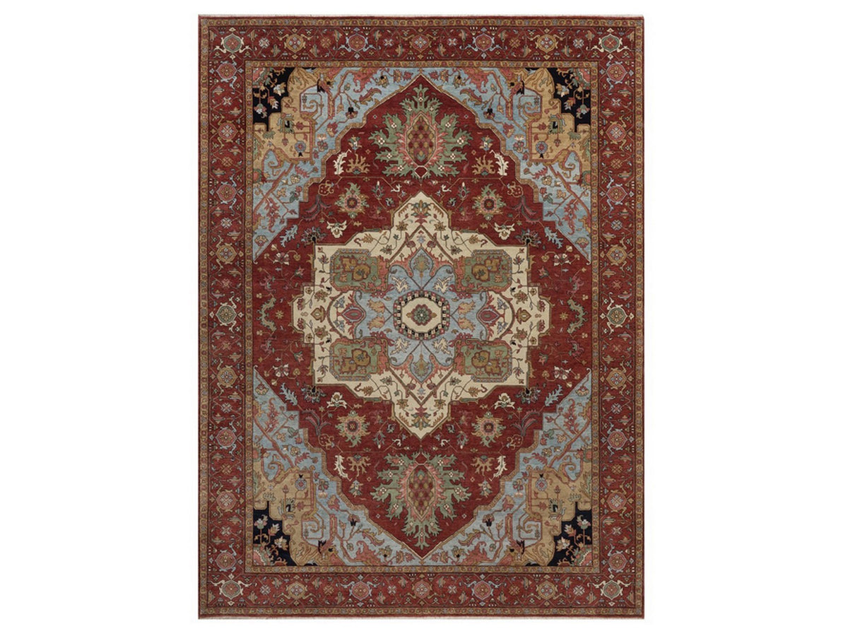 Heriz Heriz hand-knotted wool rug in Red, 9'1" x 12'2" — SKU O092422