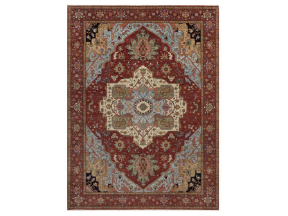 Heriz Heriz hand-knotted wool rug in Red, 9'1" x 12'2" — SKU O092422