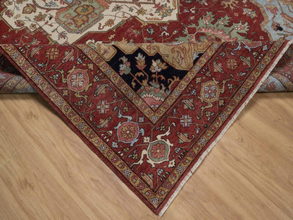 Heriz Heriz hand-knotted wool rug in Red, 9'1" x 12'2" — SKU O092422 (view 6)