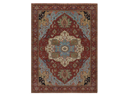 Heriz Heriz hand-knotted wool rug in Red, 8'11" x 12'1" — SKU O092423