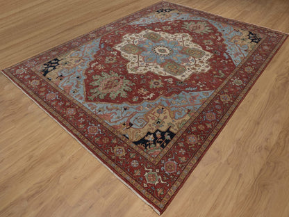 Heriz Heriz hand-knotted wool rug in Red, 8'11" x 12'1" — SKU O092423 (view 3)