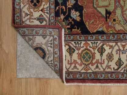 Heriz Heriz hand-knotted wool rug in Red & Ivory, 8' x 10'1" — SKU O092425 (view 4)