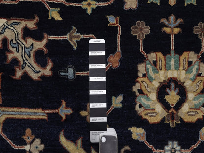 Blue 9'0" x 12'1" Heriz Hand knotted Wool Rug - Sku: O092431