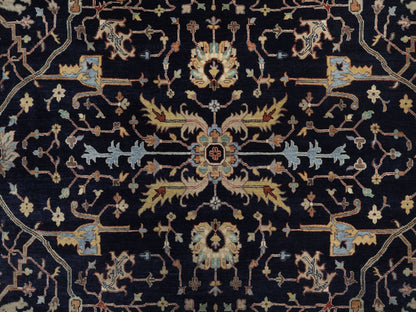 Blue 9'0" x 12'1" Heriz Hand knotted Wool Rug - Sku: O092431