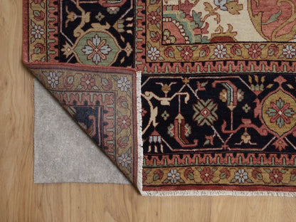 Heriz Heriz hand-knotted wool rug in Red & Midnight Blue, 12' x 12'2" — SKU O092433 (view 4)