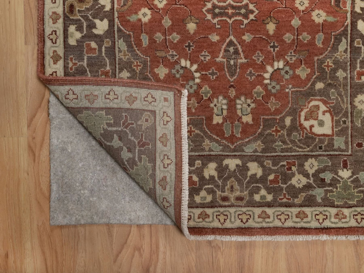 Tabriz Fine Oriental hand-knotted wool rug in Red & Brown, 2'11" x 5'1" — SKU O092437 (view 3)